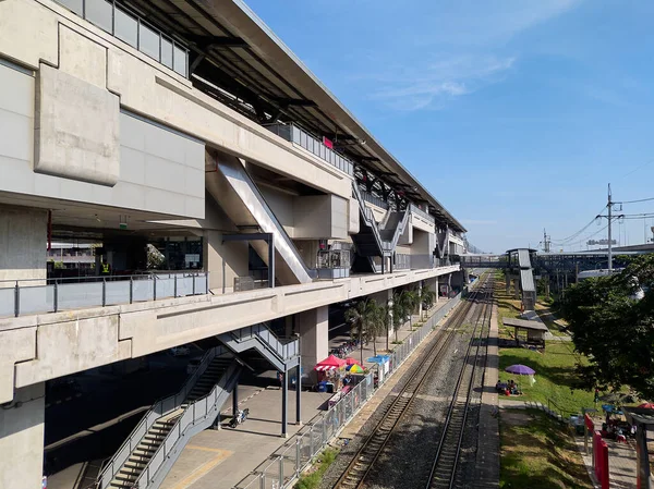 Bangkok Thailand November 2021 Den Mörka Röda Linjen Kheha Station — Stockfoto