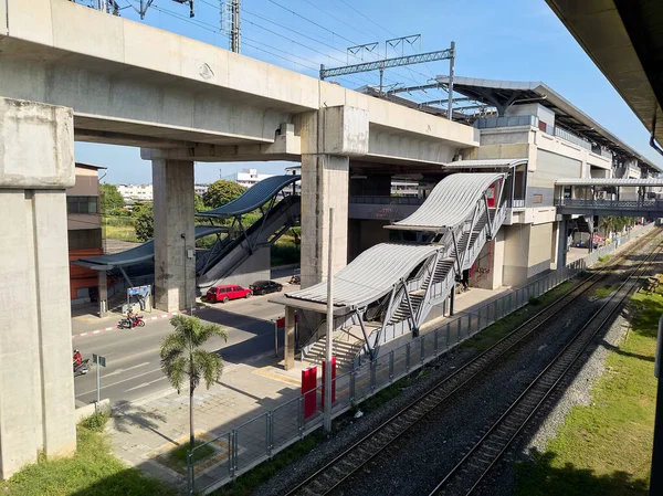 Tailandia Bangkok Noviembre 2021 Espera Que Construcción Estación Kheha Línea — Foto de Stock