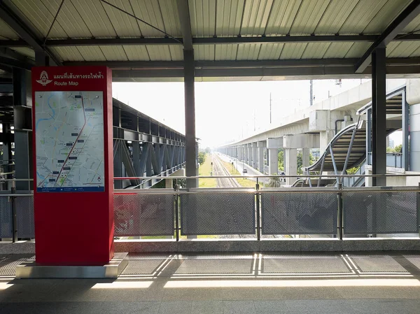 Srt Σκοτεινή Κόκκινη Γραμμή Σταθμός Kheha Μπανγκόκ Thailand Νοέμβριος 2021 — Φωτογραφία Αρχείου