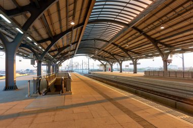 SRT Dark Red Line Bangkok THAILAND-January 07 2022:Dark Red Line Station Rangsit Station.on Bangkok THAILAND-January 07 2030