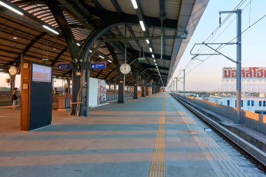 SRT Dark Red Line Bangkok THAILAND-January 07 2022:Dark Red Line Station Rangsit Station.on Bangkok THAILAND-January 07 2034