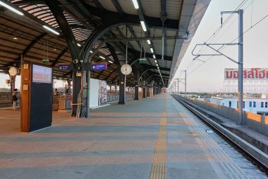 SRT Dark Red Line Bangkok THAILAND-January 07 2022:Dark Red Line Station Rangsit Station.on Bangkok THAILAND-January 07 2035