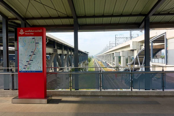 Srt Dark Red Line Kheha Station Bangkok Thailand January 2022 — Fotografie, imagine de stoc