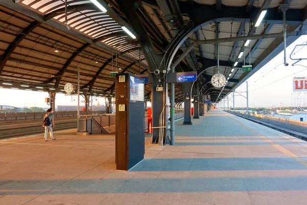 SRT Dark Red Line Bangkok THAILAND-January 07 2022:Dark Red Line Station Rangsit Station.on Bangkok THAILAND-January 07 2035