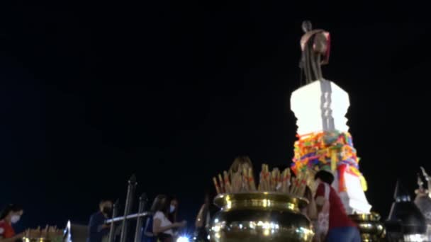 Nakhon Ratchasima Thailand Ιανουαρίου 2022 Ένα Διάσημο Άγαλμα Του Μνημείου — Αρχείο Βίντεο