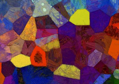 Soyut yağlı boya tablosu. Tasarımlar yaratmak için empresyonist stil..