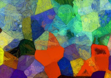 Soyut yağlı boya tablosu. Tasarımlar yaratmak için empresyonist stil..