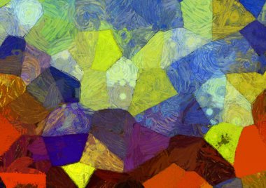 Soyut yağlı boya tablosu. Tasarımlar yaratmak için empresyonist stil..