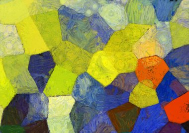 Soyut yağlı boya tablosu. Tasarımlar yaratmak için empresyonist stil..