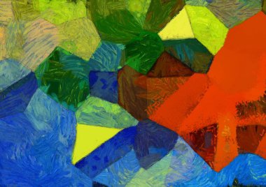 Soyut yağlı boya tablosu. Tasarımlar yaratmak için empresyonist stil..