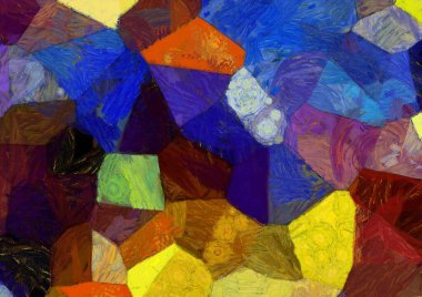 Soyut yağlı boya tablosu. Tasarımlar yaratmak için empresyonist stil..