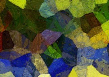 Soyut yağlı boya tablosu. Tasarımlar yaratmak için empresyonist stil..