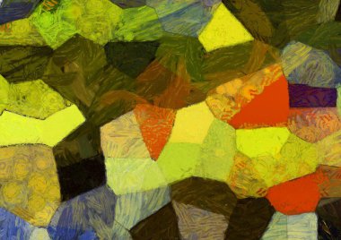 Soyut yağlı boya tablosu. Tasarımlar yaratmak için empresyonist stil..