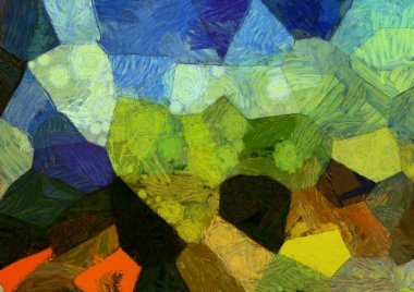 Soyut yağlı boya tablosu. Tasarımlar yaratmak için empresyonist stil..