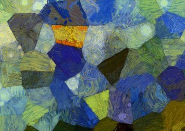 Soyut yağlı boya tablosu. Tasarımlar yaratmak için empresyonist stil..