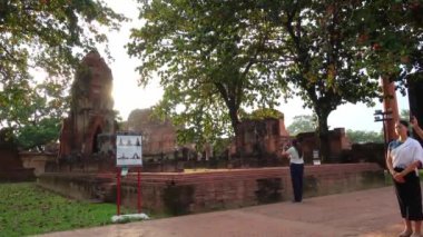 AYUTTHAYA THAILAND-21 August 2022:The Wat Mahathat Temple of the Great Relic is a Buddhist temple in Ayutthaya, central Thailand.