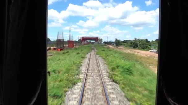 Landskapet Resande Järnvägarna Thailand — Stockvideo