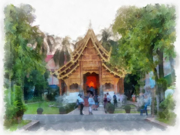 Landscape Scenery Ancient Architecture Council Chiang Mai Tourist Attractions Thailand — Foto Stock