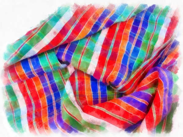 Loincloth Scottish Tissue Style Watercolor Style Illustration Impressionist Painting — Stock Photo, Image