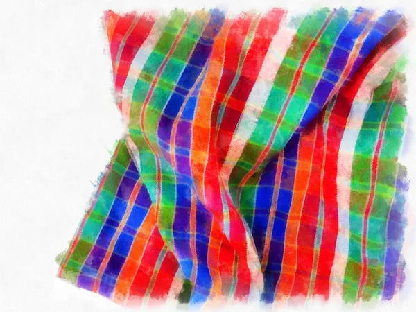 Loincloth Scottish Tissue Style Watercolor Style Illustration Impressionist Painting — Stock Photo, Image