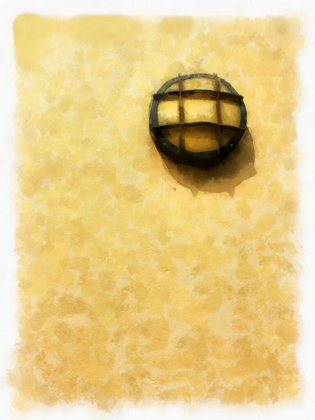 Τοίχο Φως Ακουαρέλα Στυλ Εικονογράφηση Ιμπρεσιονιστής Ζωγραφική — Φωτογραφία Αρχείου