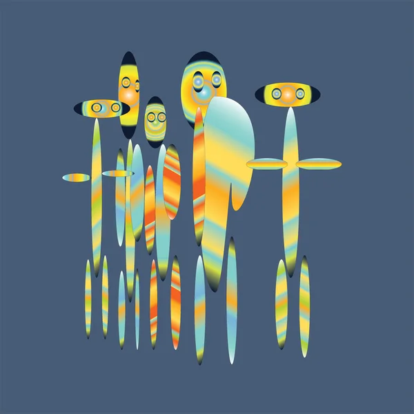 uzaylı, grup, yeşil,