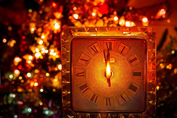 New Year Clock — Stock Photo, Image