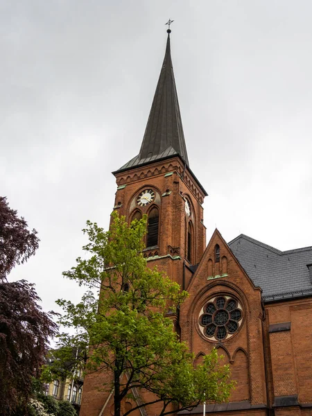 Zabytek Słynnego Kościoła Mariackiego Flensburgu Szlezwik Holsztyn Niemcy Europie — Zdjęcie stockowe