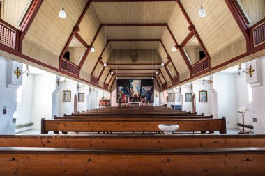 Münih, Almanya 'daki eski St. Barbara Garnizon Kilisesi. Birinci Dünya Savaşı 'nın başında askerlere hizmet verilen basit bir salondan ortaya çıktı.