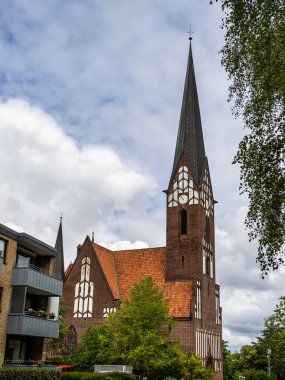 Juergensby 'deki St Jurgen Kilisesi' nin mimarisi Flensburg 'da, Almanya' da Avrupa 'da