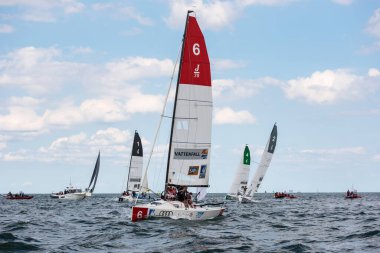 Travemuende, Almanya - 28 Temmuz 2018 Seyahat Haftası