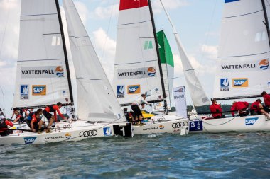 Travemuende, Almanya - 28 Temmuz 2018 Seyahat Haftası