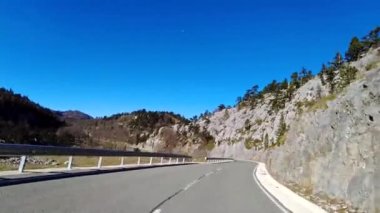 Roncal Vadisi 'nden geçerken, Navarre' de Valle de Roncal, İspanya 'da Navarra, Avrupa