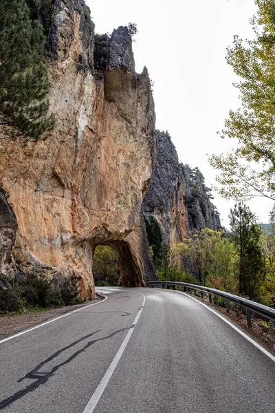 Furo Túnel Serrania Cuenca Perto Cuenca Fuertescusa Puerta Del Infierno — Fotografia de Stock