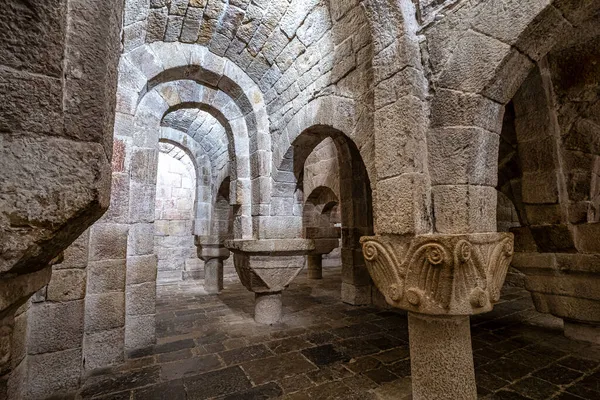 Das Kloster San Salvador Leyre Yesa Pyrenäen Navarra Spanien Ist — Stockfoto