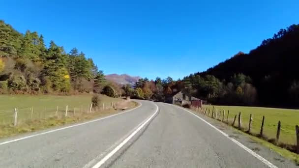 Fahrt Durch Das Roncal Tal Valle Roncal Navarra Navarra Spanien — Stockvideo