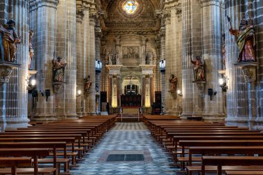 Jerez de la Frontera Katedrali 'nin içi, Katedral de San Salvador. Cadiz, Endülüs, İspanya