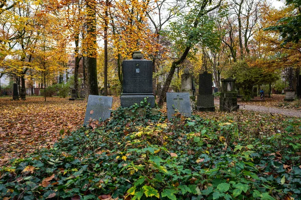 Veduta Del Famoso Cimitero Vecchio Nord Monaco Baviera Germania Con — Foto Stock