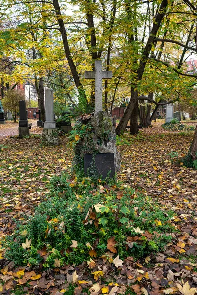 Nov 2021 View Famous Old North Cemetery Munich Germany Histestones — 스톡 사진