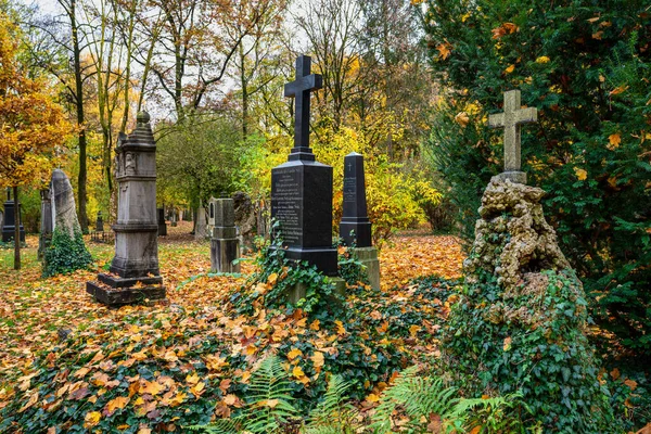 Múnich Alemania 2021 Vista Del Famoso Cementerio Del Viejo Norte —  Fotos de Stock