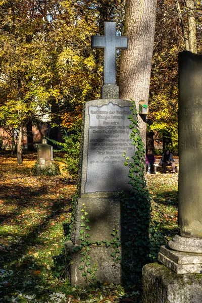 München Duitsland Nov 2021 Zicht Beroemde Begraafplaats Oud Noord Van — Stockfoto