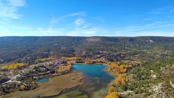 Panoramic View Serrania Cuenca Іспанії Подорожі Рая Ель Ескерн Куенка — стокове відео