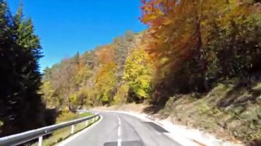Roncal Vadisi 'nden geçerken, Navarre' de Valle de Roncal, İspanya 'da Navarra, Avrupa