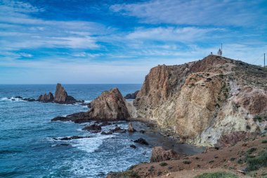 Cabo de Gata Nijar parkında bulunan Sirens Resifi, İspanya 'da Almerya