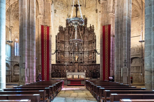Interior Cathedral Santa Maria Asuncion Caceres Extremadura Spain — Stock Photo, Image
