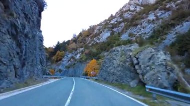Roncal Vadisi 'nden geçerken, Navarre' de Valle de Roncal, İspanya 'da Navarra, Avrupa