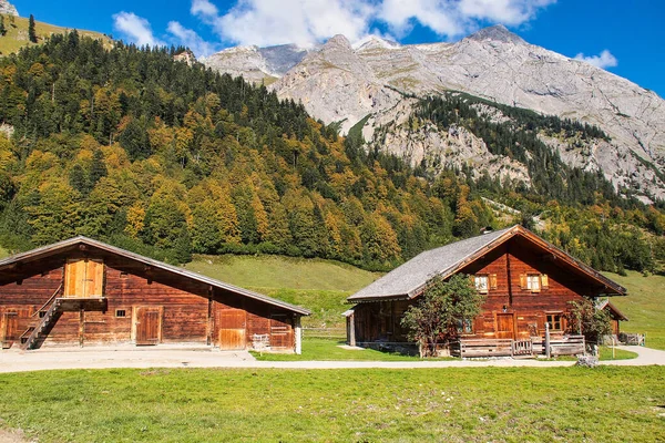 Caminhadas Ahornboden Eng Cabana Falcão Montanhas Karwendel Tirol Áustria — Fotografia de Stock