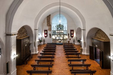 13. yüzyılda kurulan Calera de Leon 'daki Tentudia Manastırı' nın içinde. Badajoz ili, Extremadura, İspanya