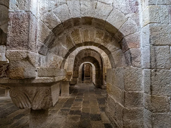 Monasterio San Salvador Leyre Yesa Pirineos Navarra España Uno Los — Foto de Stock