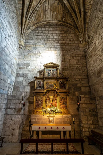 Монастир Сан Сальвадор Лейр Єзі Піренеї Наварра Іспанія Один Найважливіших — стокове фото